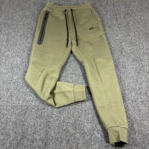 New Nike Sportswear Tech‎ Fleece Track Pants Joggers Olive Green Men Size Small